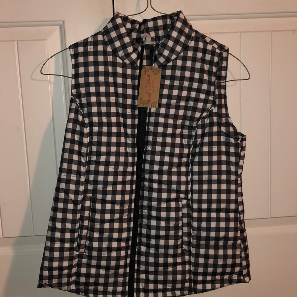 Plaid Puffy Vest